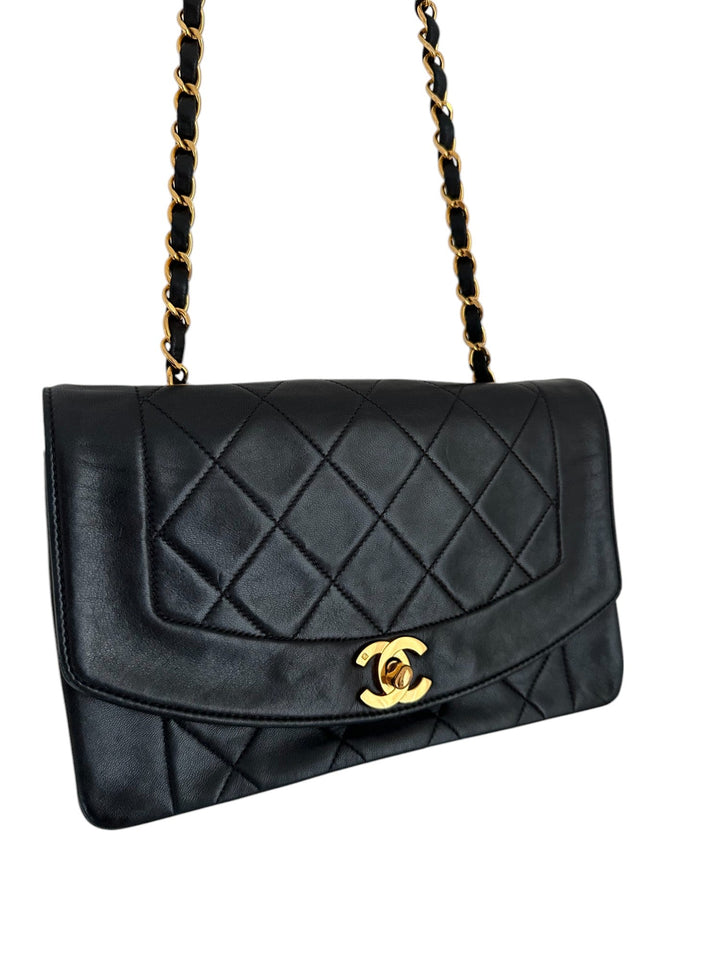 Chanel Black Lambskin Small Diana - Revive