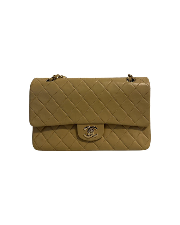 Chanel Medium Classic Flap Lambskin Beige - Revive