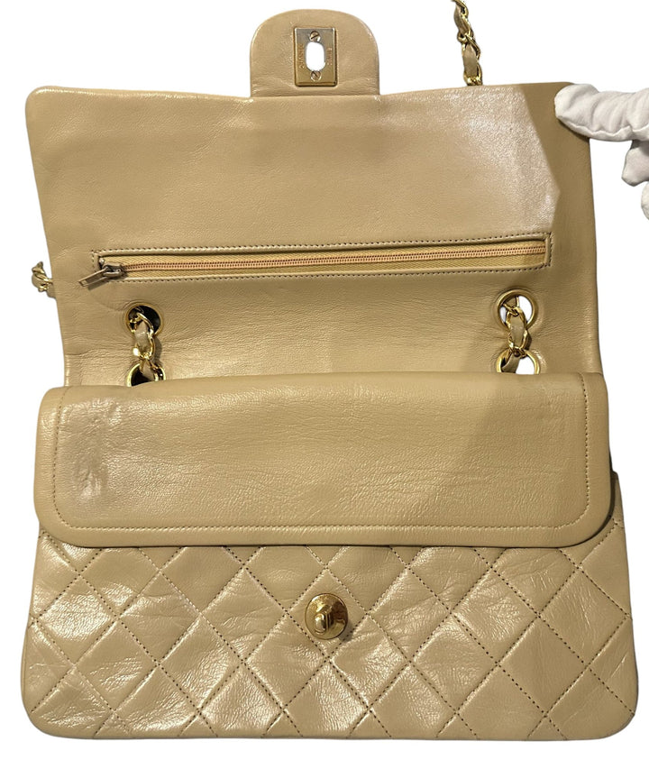 Chanel Medium Classic Flap Lambskin Beige - Revive