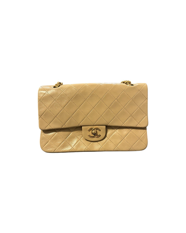 Chanel Medium Classic Flap Lambskin Beige - Revive