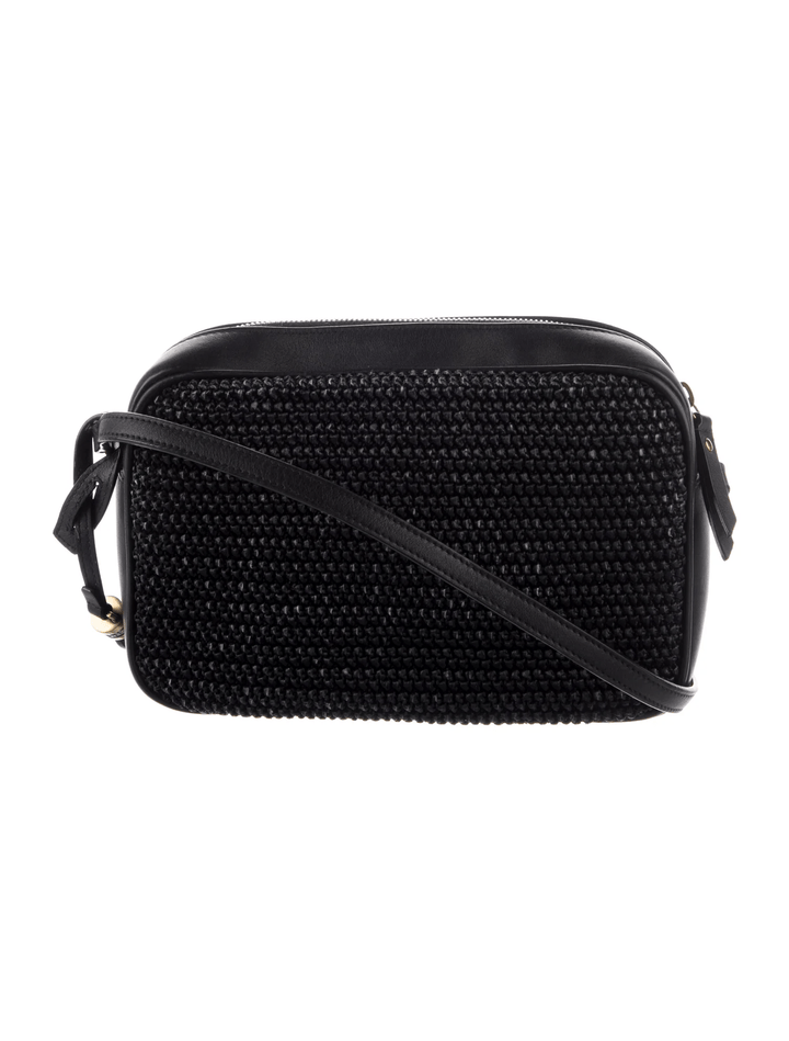 Saint Laurent Medium Rafia Monogram Lou Camera Bag - Revive